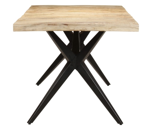 vidaXL Mesa de comedor madera de mango rugosa 200x90x76 cm