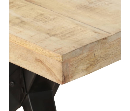 vidaXL Mesa de comedor madera de mango rugosa 200x90x76 cm