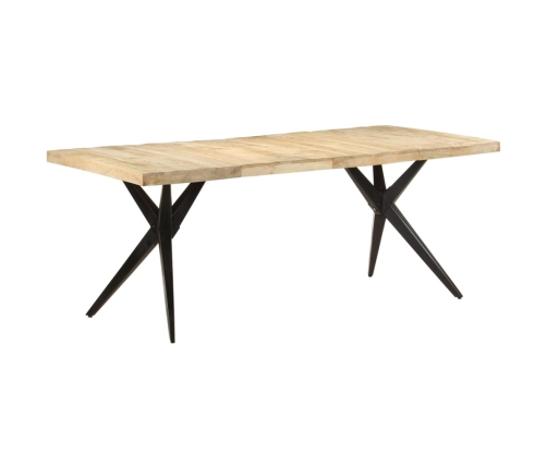 vidaXL Mesa de comedor madera de mango rugosa 200x90x76 cm