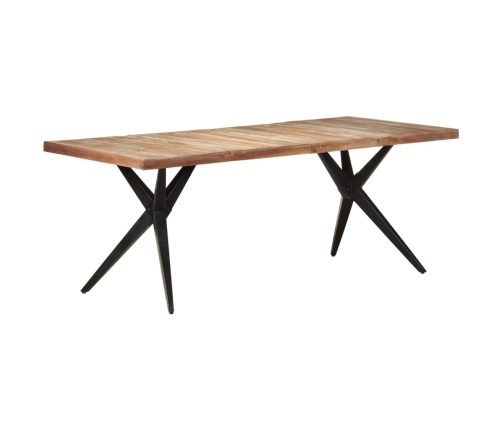 Mesa de comedor de madera maciza reciclada 200x90x76 cm