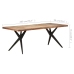 Mesa de comedor de madera maciza reciclada 200x90x76 cm