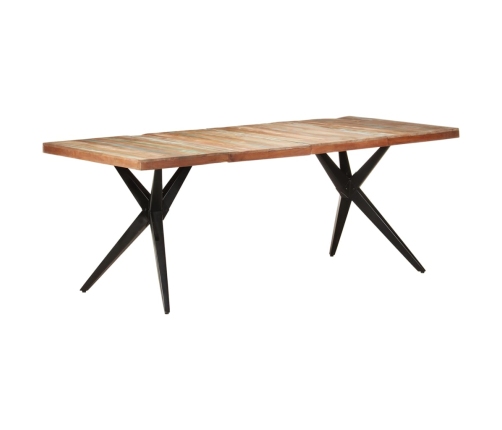 Mesa de comedor de madera maciza reciclada 200x90x76 cm