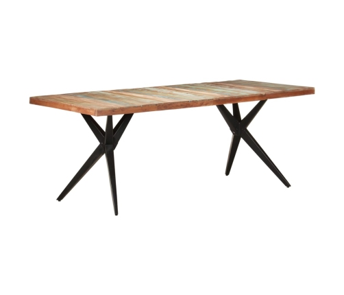 Mesa de comedor de madera maciza reciclada 200x90x76 cm