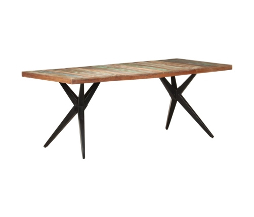 Mesa de comedor de madera maciza reciclada 200x90x76 cm