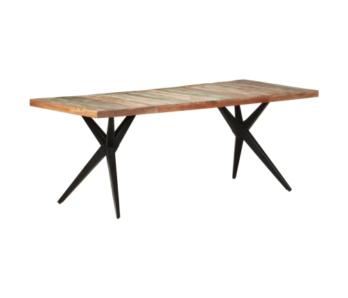 Mesa de comedor de madera maciza reciclada 200x90x76 cm