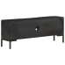 Mueble para TV de madera maciza de mango negro 115x30x46 cm