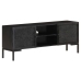 Mueble para TV de madera maciza de mango negro 115x30x46 cm