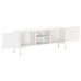 Mueble para TV de madera maciza de mango blanco 115x30x46 cm