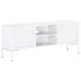 Mueble para TV de madera maciza de mango blanco 115x30x46 cm