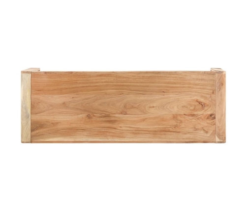Banco de madera de acacia maciza 110x38x46 cm