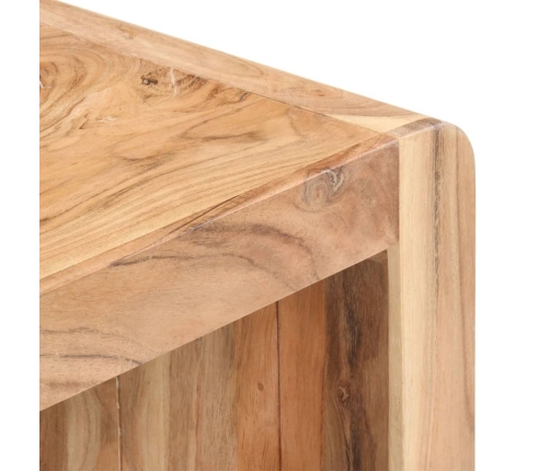 Banco de madera de acacia maciza 110x38x46 cm