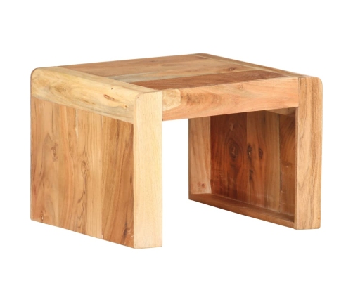 Mesa auxiliar de madera maciza de acacia 43x40x30 cm