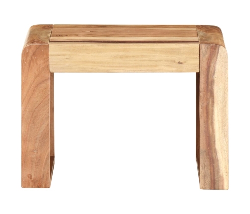 Mesa auxiliar de madera maciza de acacia 43x40x30 cm