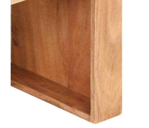 Mesa auxiliar de madera maciza de acacia 43x40x30 cm