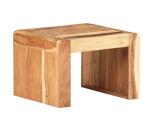 Mesa auxiliar de madera maciza de acacia 43x40x30 cm