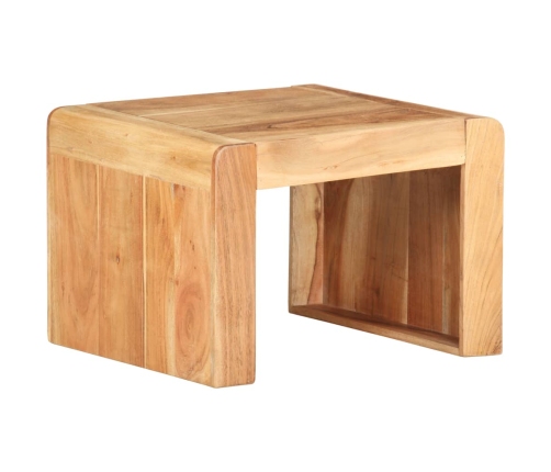 Mesa auxiliar de madera maciza de acacia 43x40x30 cm