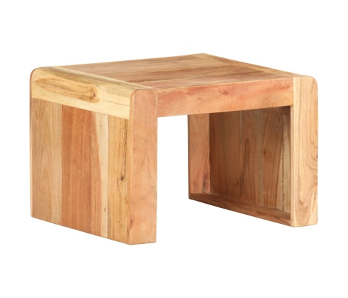 Mesa auxiliar de madera maciza de acacia 43x40x30 cm