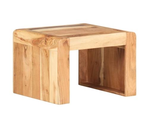 Mesa auxiliar de madera maciza de acacia 43x40x30 cm