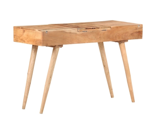 Mesa tocador con espejo madera acacia maciza 112x45x76 cm