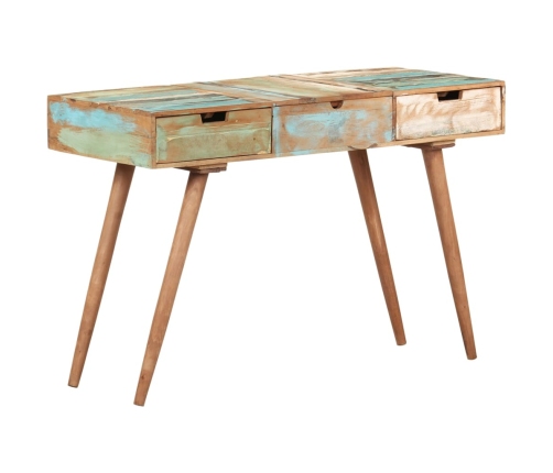 Mesa tocador con espejo madera reciclada maciza 112x45x76 cm