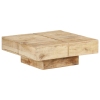 vidaXL Mesa de centro de madera maciza de mango 80x80x28 cm