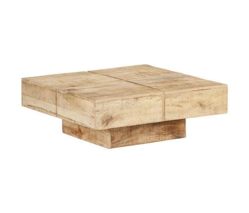 vidaXL Mesa de centro de madera maciza de mango 80x80x28 cm