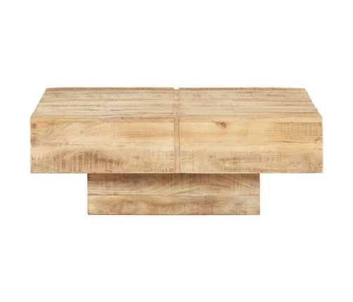 vidaXL Mesa de centro de madera maciza de mango 80x80x28 cm