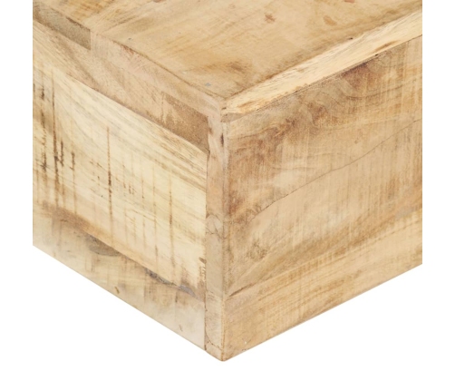 vidaXL Mesa de centro de madera maciza de mango 80x80x28 cm