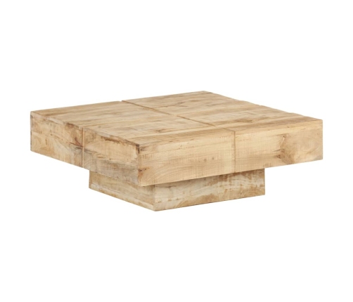 vidaXL Mesa de centro de madera maciza de mango 80x80x28 cm