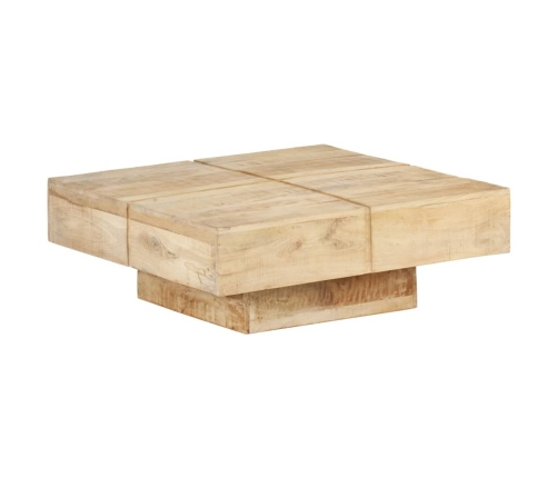 vidaXL Mesa de centro de madera maciza de mango 80x80x28 cm