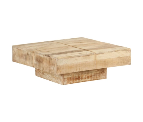 vidaXL Mesa de centro de madera maciza de mango 80x80x28 cm