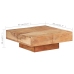 vidaXL Mesa de centro de madera maciza de acacia 80x80x28 cm