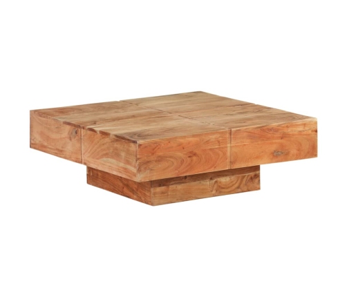 vidaXL Mesa de centro de madera maciza de acacia 80x80x28 cm