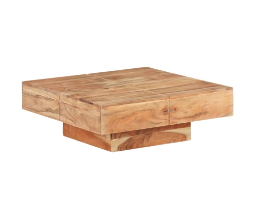 vidaXL Mesa de centro de madera maciza de acacia 80x80x28 cm