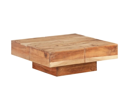 vidaXL Mesa de centro de madera maciza de acacia 80x80x28 cm