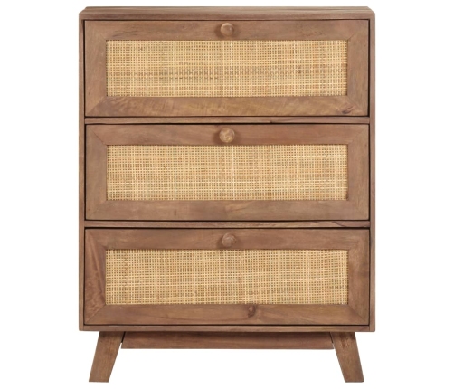 Aparador de madera maciza de mango 61x35x76 cm