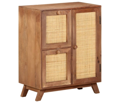 Aparador de madera maciza de mango 60x35x75 cm