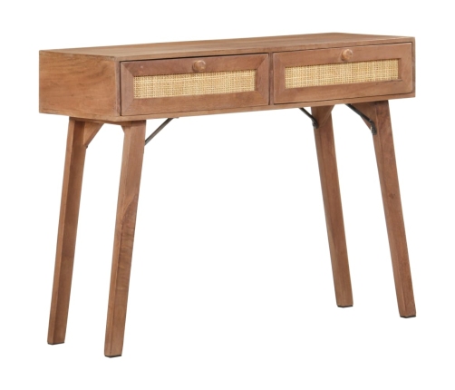 Mesa consola de madera maciza de mango 100x35x76 cm