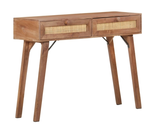 Mesa consola de madera maciza de mango 100x35x76 cm