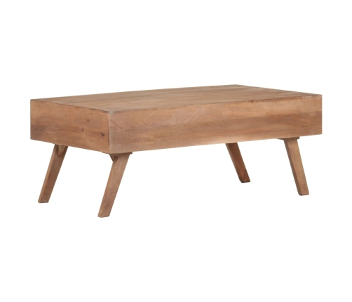 Mesa de centro de madera maciza de mango 100x60x40 cm