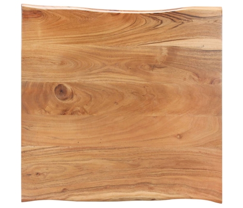 vidaXL Mesa de centro borde natural madera maciza acacia 60x60x40 cm