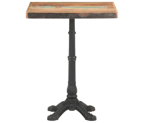 Mesa de bistró de madera maciza reciclada 60x60x76 cm