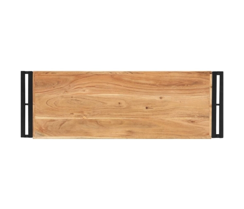 Mesa consola de madera maciza de acacia 90x30x75 cm