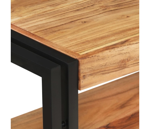 Mesa consola de madera maciza de acacia 90x30x75 cm