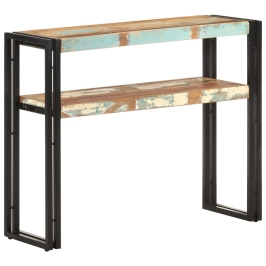 Mesa consola de madera maciza reciclada 90x30x75 cm