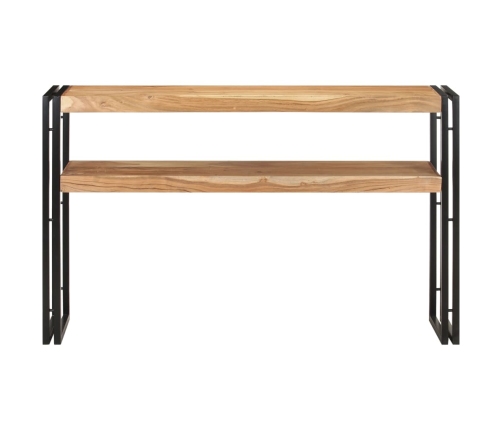 Mesa consola de madera maciza de acacia 120x30x75 cm