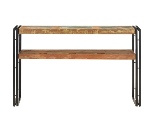 Mesa consola de madera maciza reciclada 120x30x75 cm