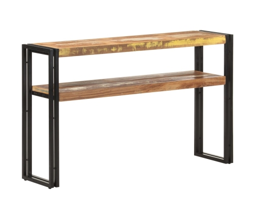 Mesa consola de madera maciza reciclada 120x30x75 cm