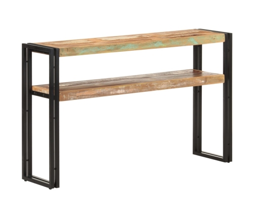 Mesa consola de madera maciza reciclada 120x30x75 cm