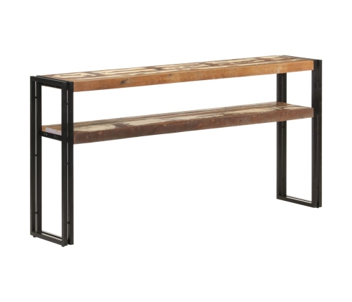 Mesa consola de madera maciza reciclada 150x30x75 cm